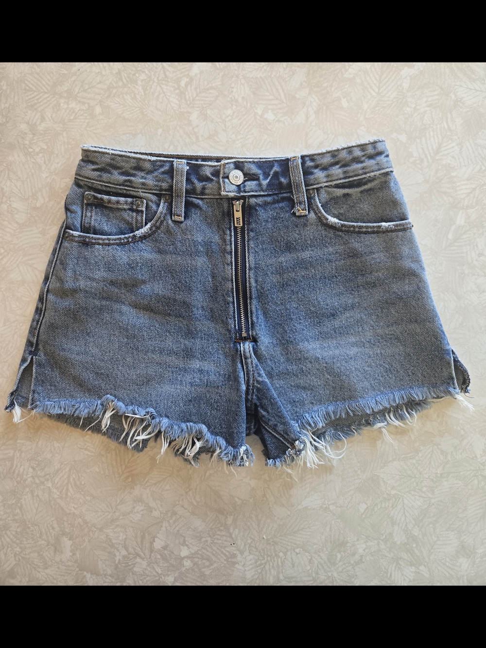 Abercrombie & Fitch Annie High-Rise Denim Shorts, Size 24/00, Boho, Classic